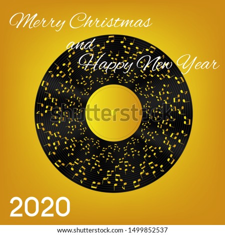 2020 New Year and Merry Christmas Background. Vector Illustration EPS10