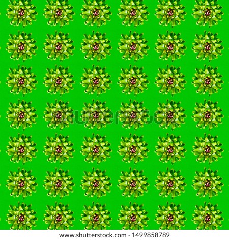 Artichoke Cluster seamless pattern against a green background.