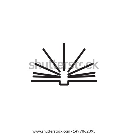 book vector line icon on white background. outline illustration EPS 10