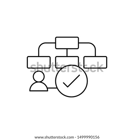 Flow chart plan icon. Element of user experience icon