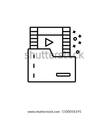 Footage folder video play icon. Element of quit smoking icon