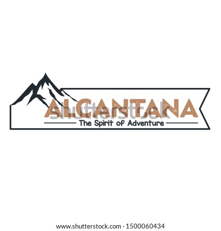 Mountain expedition logo or badge or adventure label vector suit for outdoor equipment logo brand and marketing elements