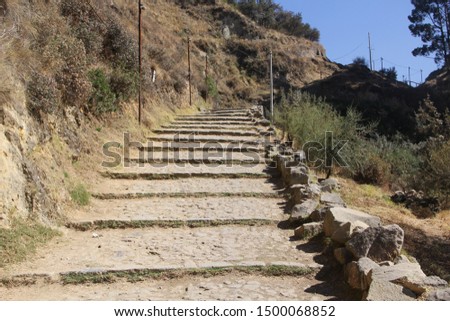stairway made of stone steps