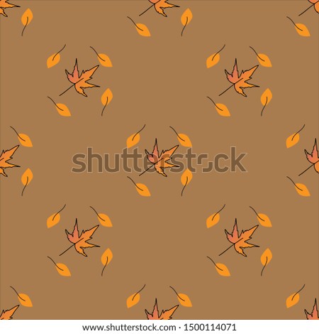 seamless nature autumn pattern design. Can use for print, template, fabric, presentation, textile, banner, poster, wallpaper