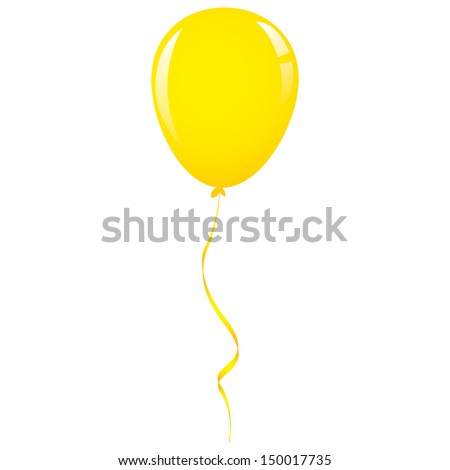 yellow balloon ribbon