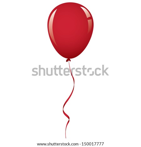 velvet red balloon ribbon