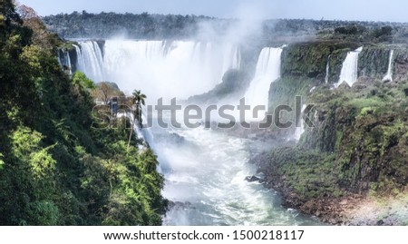 The Devil's Throat (Garganta del Diablo), Iguazu Falls National Park, UNESCO World Heritage Site, Brazil, South America Royalty-Free Stock Photo #1500218117