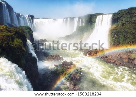 The Devil's Throat (Garganta del Diablo), Iguazu Falls National Park, UNESCO World Heritage Site, Brazil, South America Royalty-Free Stock Photo #1500218204