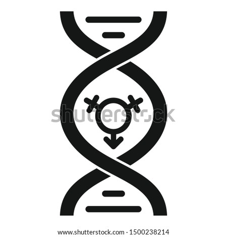 Transgender dna icon. Simple illustration of transgender dna vector icon for web design isolated on white background