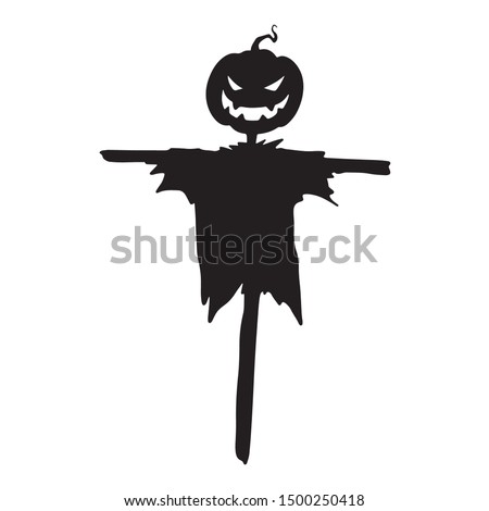 Pumpkin cartoon silhouette. vector format