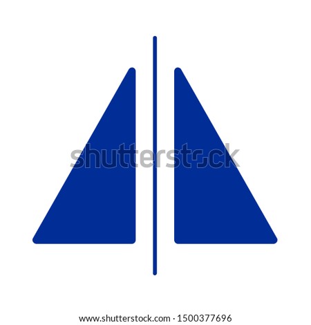 flat illustration of flip photo vector icon. switch sign symbol
