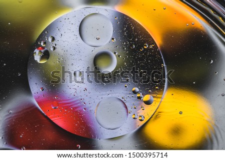 multicolored abstraction style with oil and water. Background. Beautiful backdrop for any task. Bubbles on colorful background