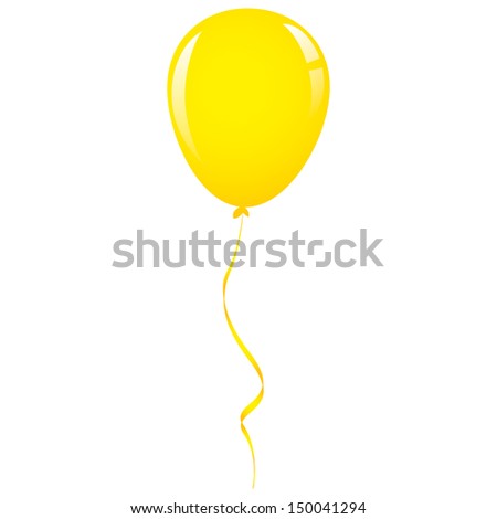 yellow balloon ribbon