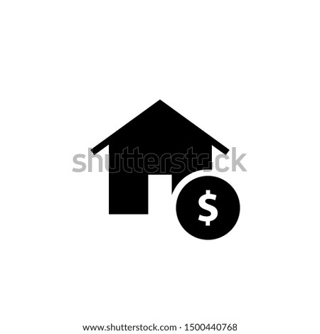 Cost construction silhouette icon. Clipart image isolated on white background