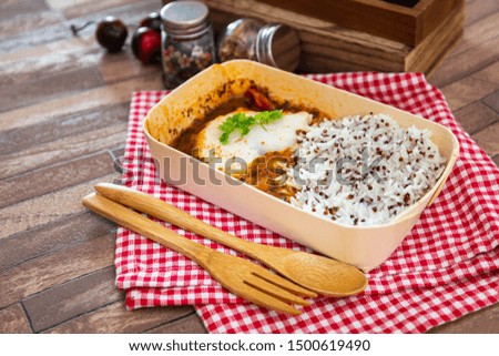 cod fish sauce virgin rice and red quinoa