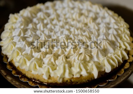
traditional lemon pie. Isolate cake