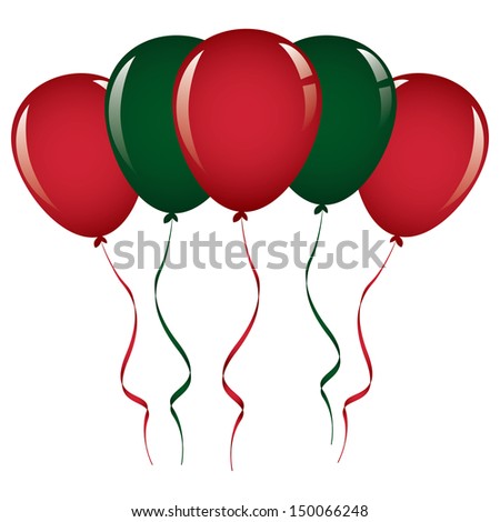 christmas balloon ribbon