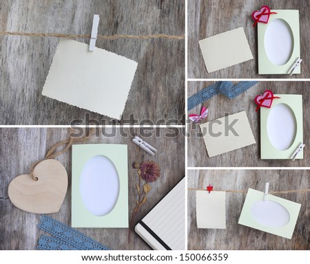 Love card heart romantic photo vintage wooden background