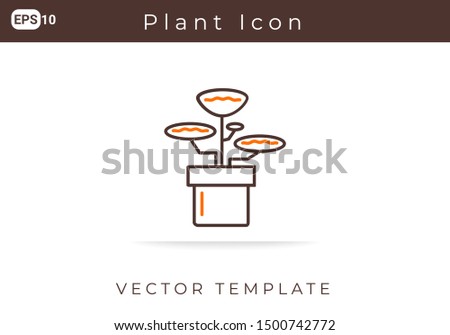 Icon Plant For Website, Infographic Element. Vector Illustration