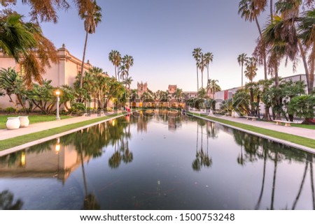 San Diego, California, USA park and square.