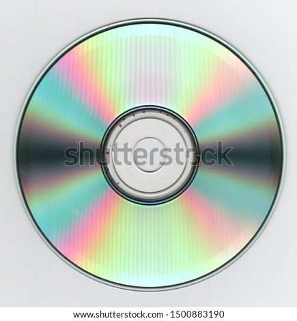 Colorful compact disc isolated on a white background