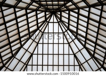 Photo of glass roof from a low angle view