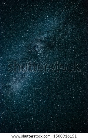 Night sky photographed with long exposure