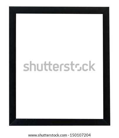 Empty black frame on white background