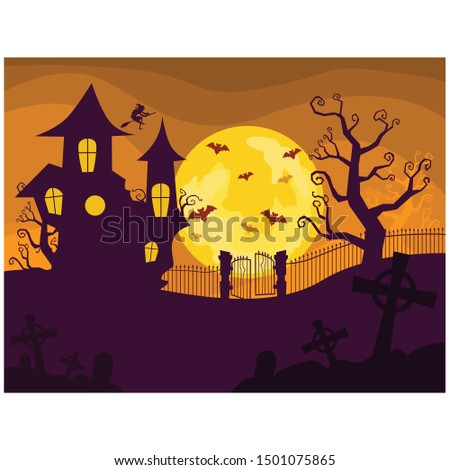 halloween night background in vector part 2