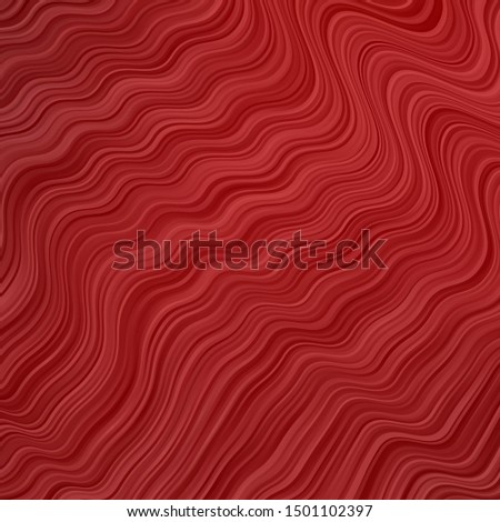 Dark Red vector pattern with lines. Colorful geometric sample with gradient curves.  Pattern for ads, commercials.