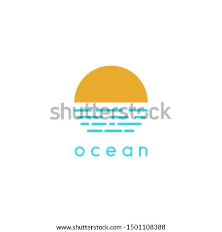 ocean modern logo vector illustration