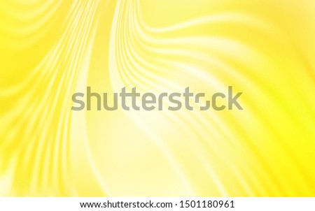 Light Yellow vector template with bent lines. A completely new colorful illustration in simple style. Template for cell phone screens.