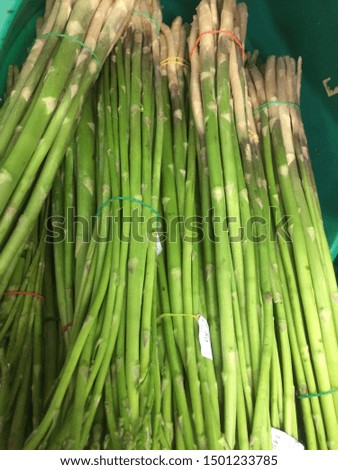 Taste of Nepal: Asparagus - Kurelo Green Leafy vegetabes .Kathmandu Nepal,Sep 01/2019.
