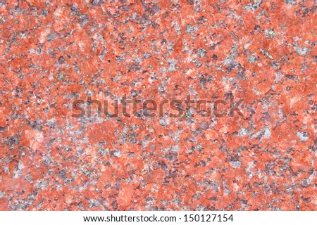 Polished red grain granite as background