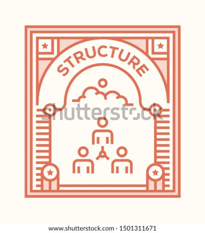 STRUCTURE AND ILLUSTRATION ICON CONCEPT