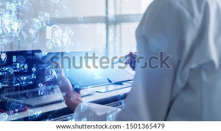 Science technology concept. Laboratory. Examination. Research. Royalty-Free Stock Photo #1501365479