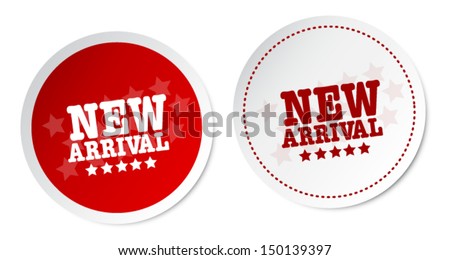 New arrival stickers Royalty-Free Stock Photo #150139397