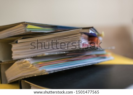 Accounting documents, business and economic concept, financial a