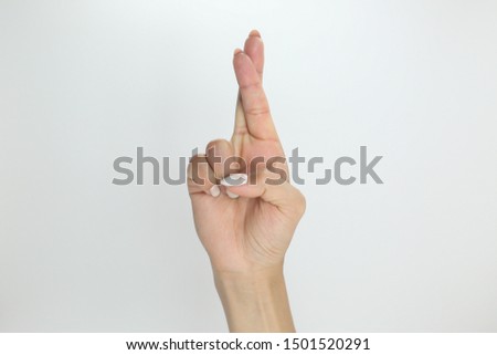 Finger Spelling the Alphabet in American Sign Language (ASL). The letter R