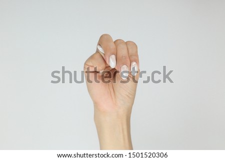 Finger Spelling the Alphabet in American Sign Language (ASL). The letter M