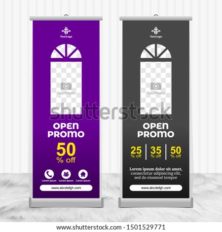 Roll up banner template - stand banner promotion - sales promotion - advertising