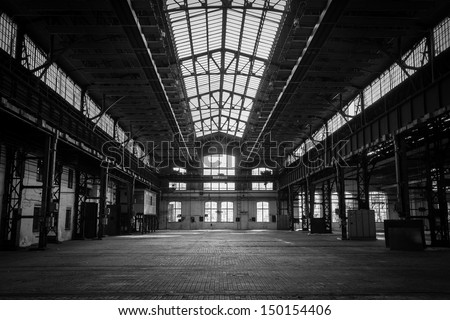abandoned old industrial interior
