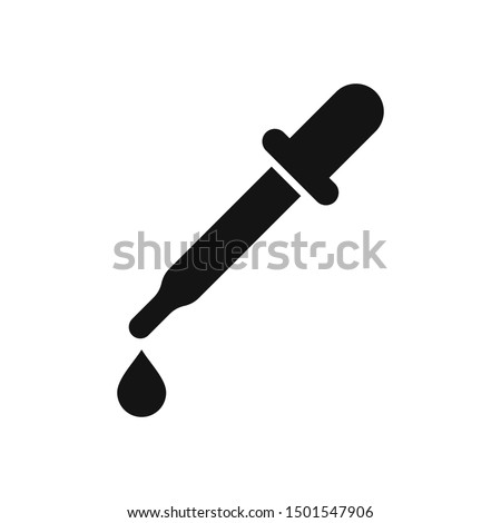 dropper icon in trendy flat design  Royalty-Free Stock Photo #1501547906