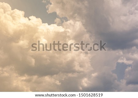 blue sky with clouds closeup, natural landscape