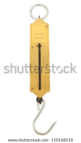 pocket weighing scale isolated on white background
