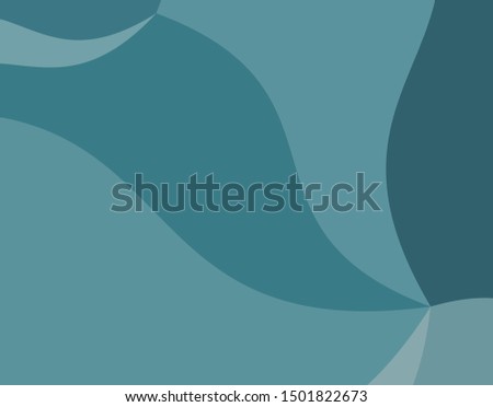 Background with wavy figures in different shades of green. Beautiful pattern, backdrop. Vector illustration.