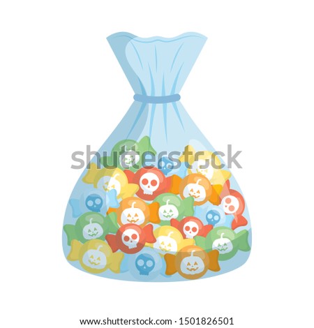 Candies design, Halloween holiday horror scary celebration autumn dark and party theme Vector illustration