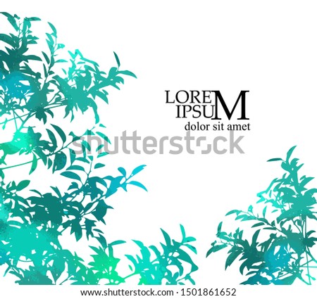 The silhouette of the landscape of nature. Vector illustration