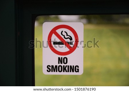 Close Up Of No Smoking Sign