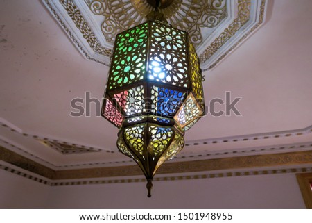 chandelier in thai temple, beautiful photo digital picture